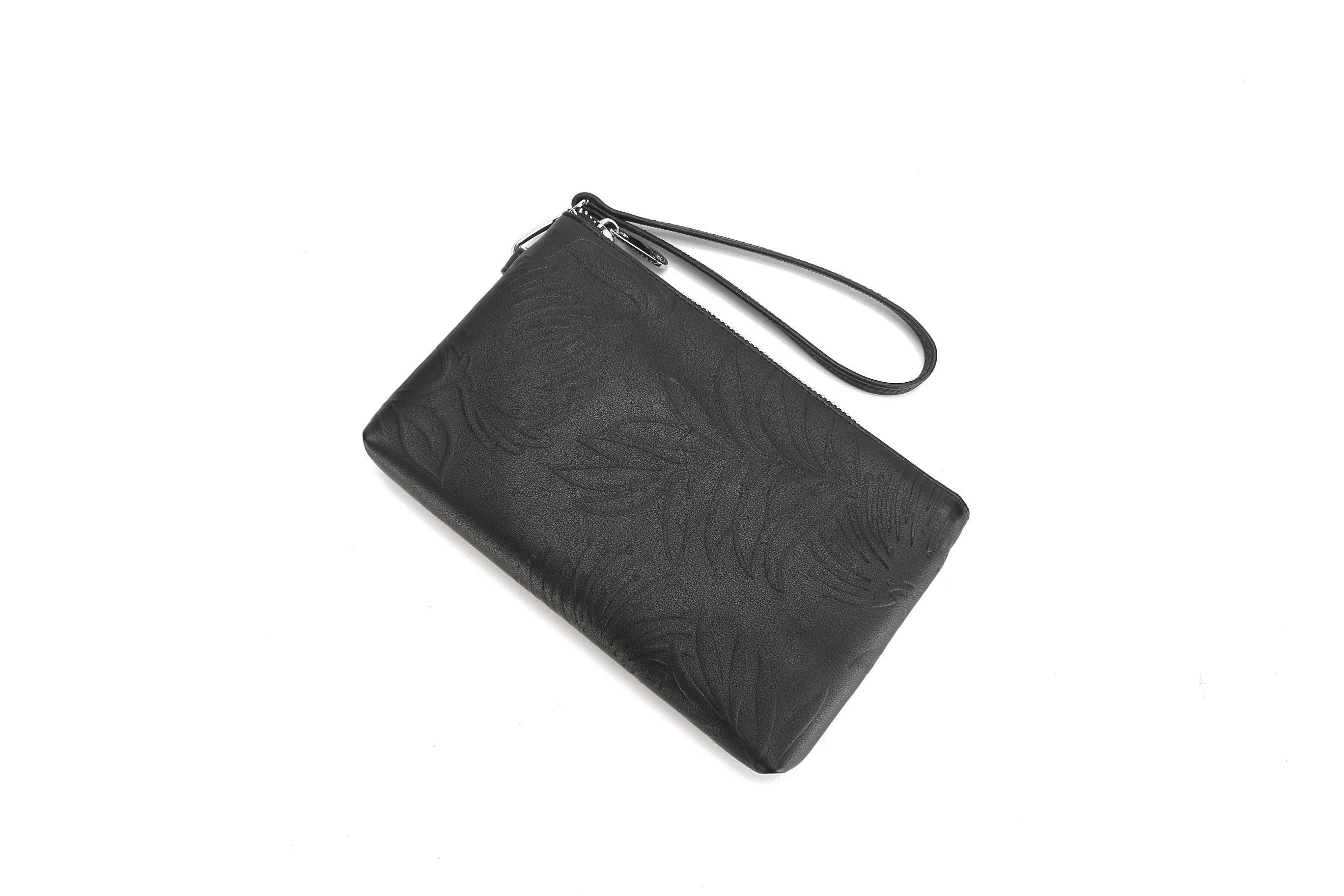 Wristlet Melody Lehua Embossed Black