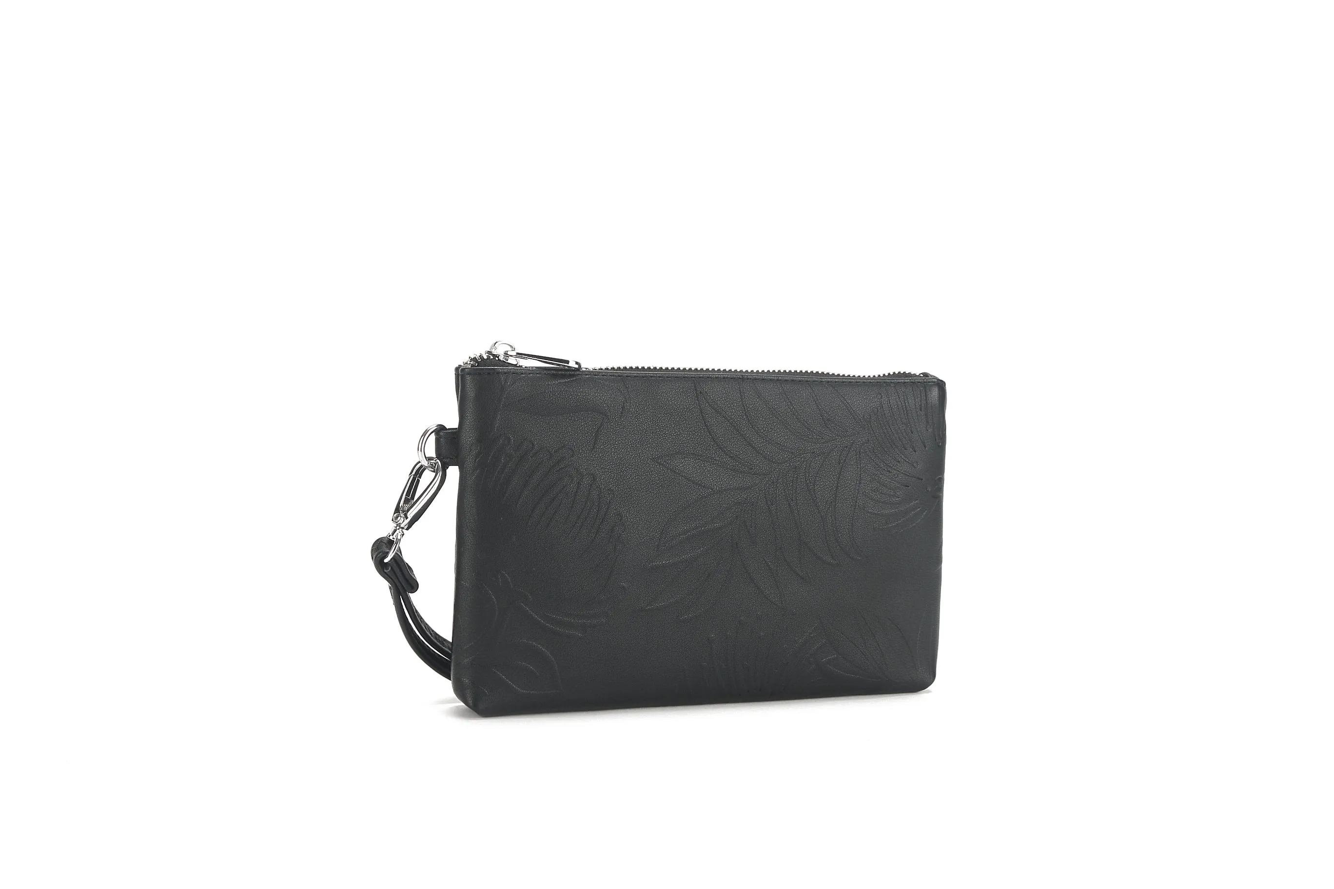 Wristlet Melody Lehua Embossed Black