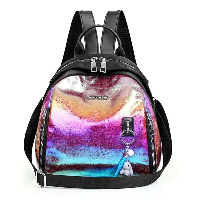 YIZHONG Nylon Multifunction Mini Backpack for Women Small Travel Backpack Purse Female School Bags for Teenage Girls Mochila